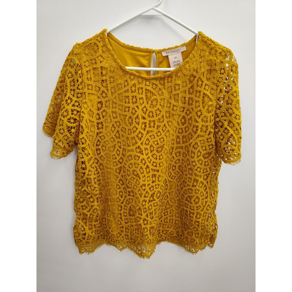 Mustard Yellow Lace Shirt